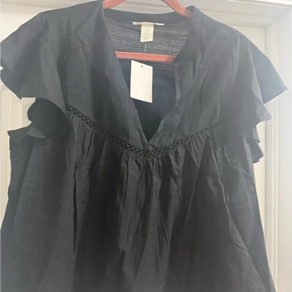 H&M Black Ruffled Blouse - Picture 2 of 3